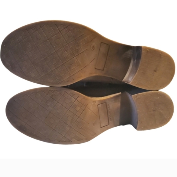 Free People Landry Taupe Brown Leather Tall Knee Boots | Stretch Back | MTNG - Picture 6 of 13